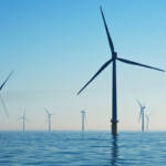 Wind farm in the sea